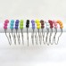 THEE Colorful Shower Curtain Hooks Stainless Steel Shower Ring - B074J6D7ZW